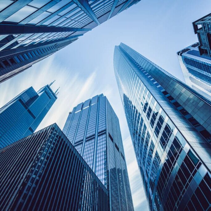 Chicago Urban Skyscrapers USA Low Angle View of Skyscrapers in Chicago